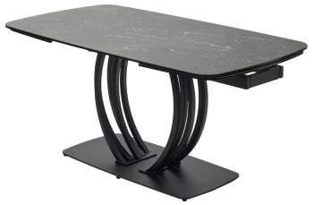 NERO KL-116 Черный мрамор матовый, итальянская керамика/ черный каркас