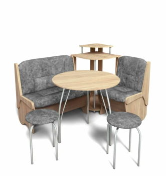 Дуб сонома, Велюр Графит, серебро