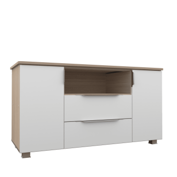 Белая эмаль/Дуб сонома