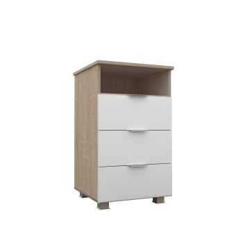 Белая эмаль/Дуб сонома