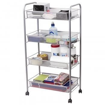 Этажерка (тележка) BRABIX офисно-бытовая 4 яруса