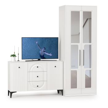 ЛДСП белый шагрень/МДФ белый шагрень