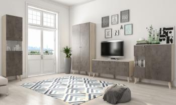 Витрина со стеклом Комфорт Нордик 5