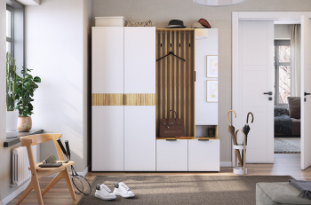 дуб крафт золотой/белое дерево