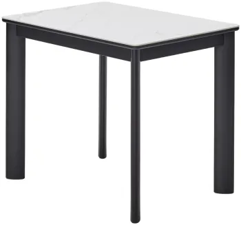 Белый мрамор, керамика / Черный каркас