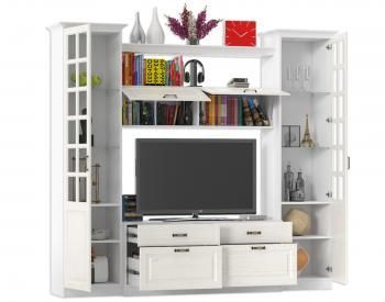 Набор мебели для гостиной Mobi Ливерпуль 1 Витрина + Пенал + Тумба + Шкаф навесной + Полка + Карниз 500 2шт