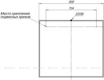 Зеркало AQUANET Nova Lite 90 LED