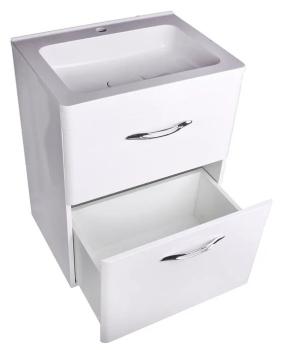 Тумба напольная Style Line Каре 60 (2 ящ.) + Умывальник Каре Люкс 600х450