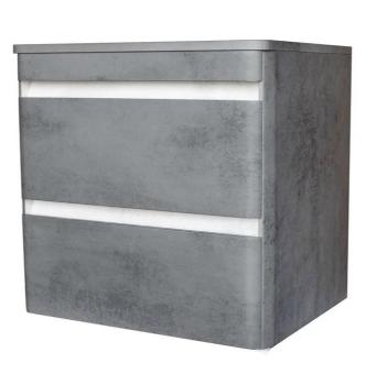 Тумба подвесная Style Line Атлантика 80 + Умывальник на столешницу CREA 50 SQUARE с 1 отв.