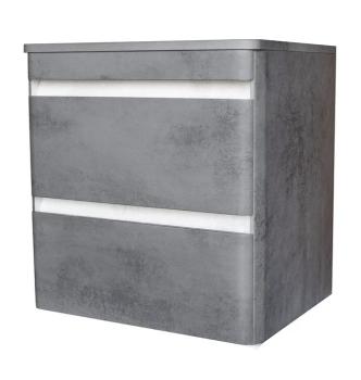 Тумба подвесная Style Line Атлантика 70 + Умывальник на столешницу CREA 50 SQUARE с 1 отв.