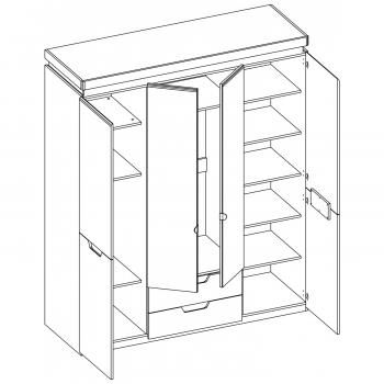 Шкаф Анрэкс 4DG2S Z TORINO