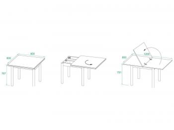 Стол обеденный раскладной Сокол СО-1м
