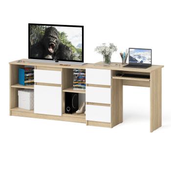 Дуб Сонома/Белый