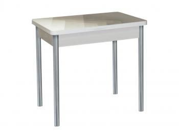 Дуб молочный Текстура 024 / опора круглая серебристый металлик