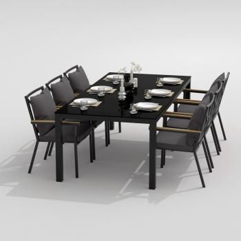 Обеденная группа Ideal Patio CANA FESTA plus - стол стекло 220/каркас карбон