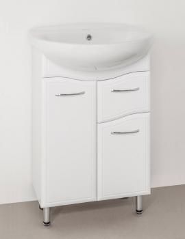 Тумба с раковиной Style Line Эко Волна 11 (1 ящ.) + Умывальник Антик 55