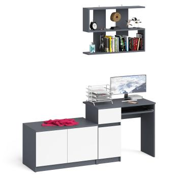 Графит/белый