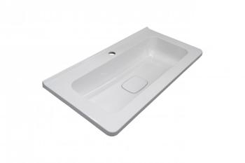 Тумба напольная Style Line Бергамо мини 80 (2 ящ.) + Умывальник Каре Люкс МИНИ 800х350