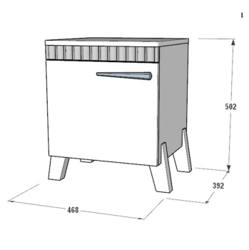 Тумба прикроватная с ножками FANT Ольга 3