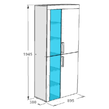 Шкаф комбинированный FANT Ольга 13 ЛДСП