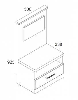 Тумба прикроватная Анрэкс 1S JAGGER