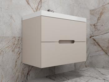 Тумба подвесная Style Line Матис 80, Classic 80, (2 ящика) + Умывальник Andrea Classic 800x450x154