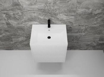 Тумба подвесная Style Line Стокгольм 60, Classic 60, (2 ящ.) PUSH + Умывальник Andrea Classic 600x450x154