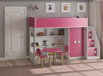 Белый/розовый