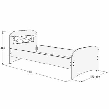 Кровать односпальная 90х190 FANT Омега 16 без основания