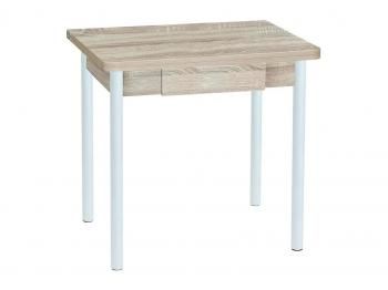 Дуб сонома/Опора № 2-круглая муар белый