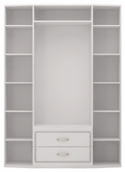 Шкаф для одежды 4-х дверный Ижмебель Виктория 2 без зеркал с ящиками