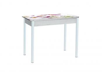 Бетон белый Орхидея 0195 / опора круглая муар белый