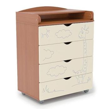 Пеленальный комод СКВ 4 ящика Жираф Арт. 700267-9