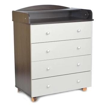 Комод СКВ со съёмным пеленальным столиком 4 ящика, Арт. 700068-1