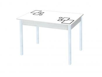 Бетон белый Квадраты на белом / опора квадро белый муар