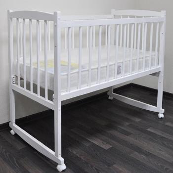 Детская кроватка колесо-качалка Массив Беби-1