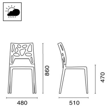 Стул пластиковый PAPATYA Ego-Rock