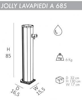 Душ уличный для ног ReeHouse Jolly Lavapiedi