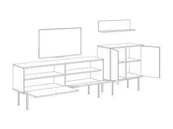 Композиция ОГОГО Boho 4 (ротанговый фасад)