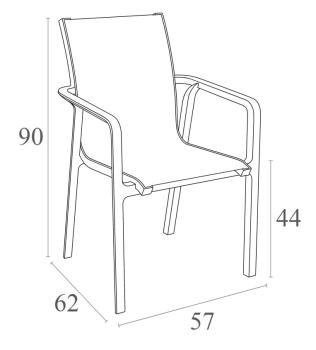 Кресло пластиковое Siesta Pacific