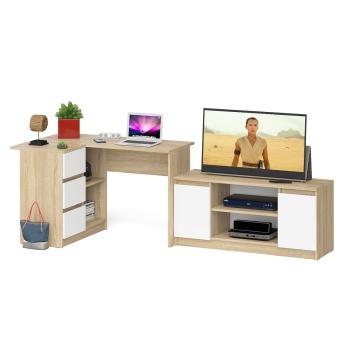 Дуб Сонома/Белый