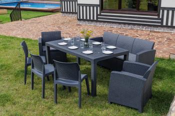 Цвет пластика:графит/Цвет подушек:графит