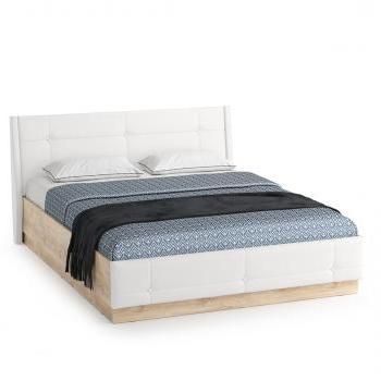 Дуб эндгрейн элегантный/искусственная кожа белая