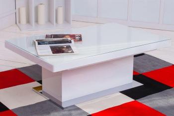 Стол-трансформер Levmar Space стекло V15/S95 Белый/Сатинированная сталь