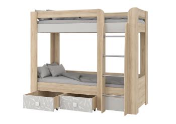 Кровать 2-х ярусная с двумя ящиками (МИККИ) Гранд Кволити 4-2010