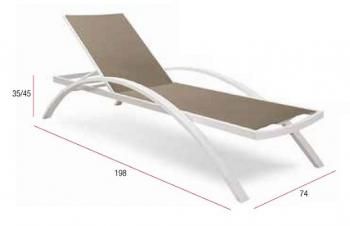 Шезлонг металлический ReeHouse Oliver