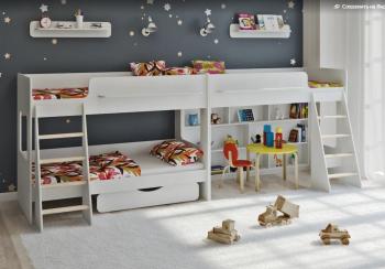 Трехъярусная кровать Легенда 25.3