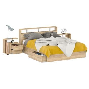 Кровать с ящиками СВК Камелия 1800 + две тумбы