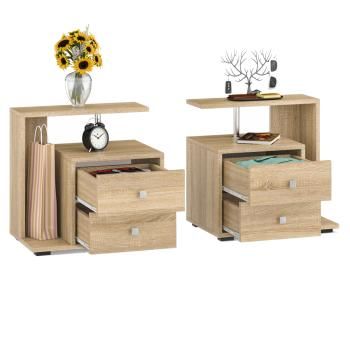 Тумба прикроватная СВК Камелия - комплект из 2 шт.(левая + правая)