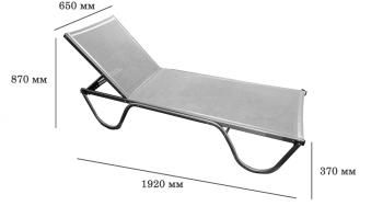 Шезлонг-лежак металлический ReeHouse Ankara